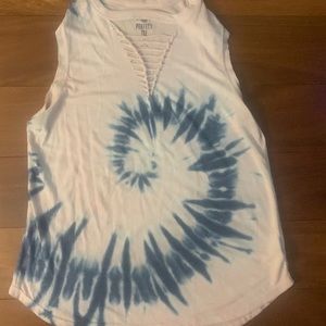 Small tank top pink and blue tie dye